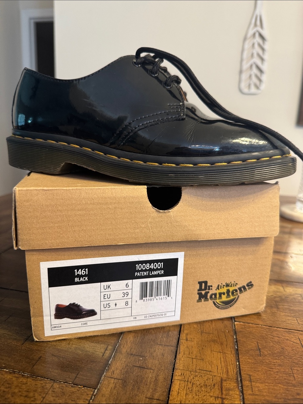 Dr. Martens 1461 Patent Leather Oxford in Black  Women Size: 8